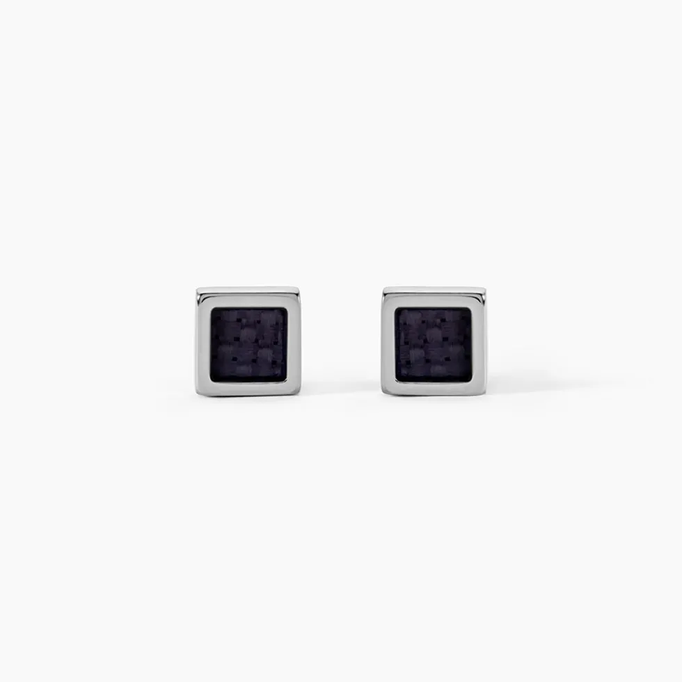 Boucles D'oreilles Puces Acier Bicolore