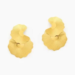 Boucles D'oreilles Puces Acier Jaune