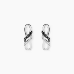 Boucles D'oreilles Puces Aline Or Blanc Diamant