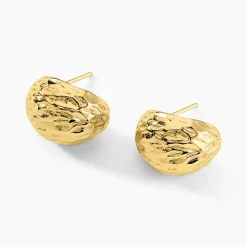 Boucles D'oreilles Puces Almeria Acier Jaune