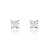 Boucles D'oreilles Puces Alys Argent Blanc Oxyde De Zirconium