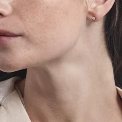 Boucles D'oreilles Puces Anaru Argent Blanc Oxyde De Zirconium