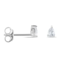 Boucles D'oreilles Puces Anaru Argent Blanc Oxyde De Zirconium