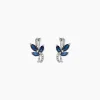 Boucles D'oreilles Puces Angie Or Blanc Saphir Et Diamant
