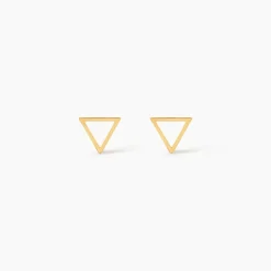 Boucles D'oreilles Puces Anne-berengere Triangle Or Jaune