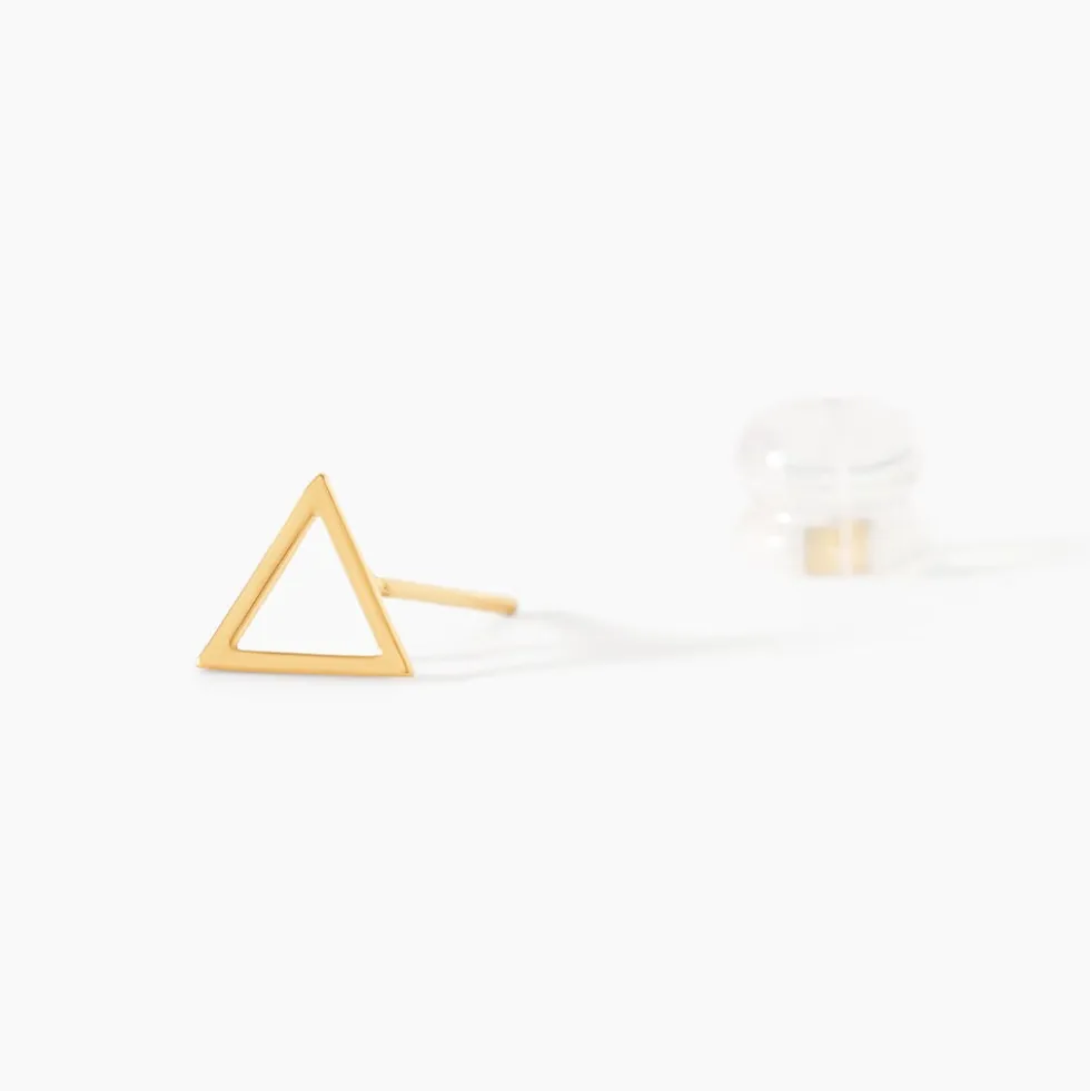 Boucles D'oreilles Puces Anne-berengere Triangle Or Jaune