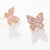 Boucles D'oreilles Puces Anne-lise Argent Rose Oxyde De Zirconium