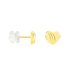 Boucles D'oreilles Puces Anne-maudae Cœurs Or Jaune