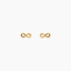 Boucles D'oreilles Puces Annie-francoise Infini Or Jaune
