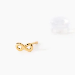 Boucles D'oreilles Puces Annie-francoise Infini Or Jaune