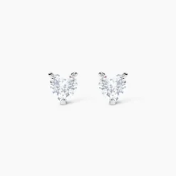 Boucles D'oreilles Puces Argent Blanc Schull Oxydes De Zirconium