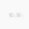 Boucles D'oreilles Puces Argent Blanc Alys Oxyde De Zirconium