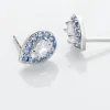 Boucles D'oreilles Puces Argent Blanc Tania Oxydes De Zirconium