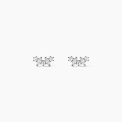 Boucles D'oreilles Puces Argent Eden Oxyde De Zirconium