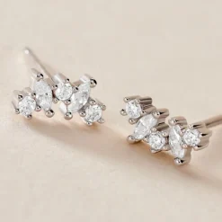 Boucles D'oreilles Puces Argent Eden Oxyde De Zirconium