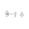 Boucles D'oreilles Puces Argent Blanc Braxton Oxydes De Zirconium