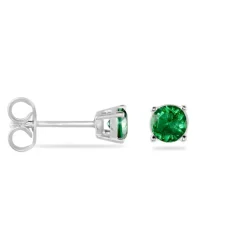 Boucles D'oreilles Puces Argent Blanc Dwight Oxydes De Zirconium