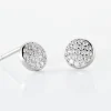 Boucles D'oreilles Puces Argent Blanc Victorin Oxydes De Zirconium