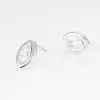 Boucles D'oreilles Puces Arone Argent Blanc Oxyde De Zirconium