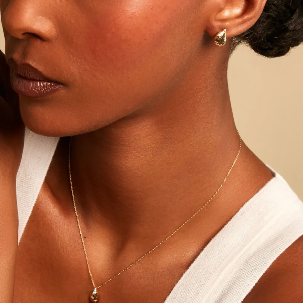 Boucles D'Oreilles Puces Aziz Or Jaune