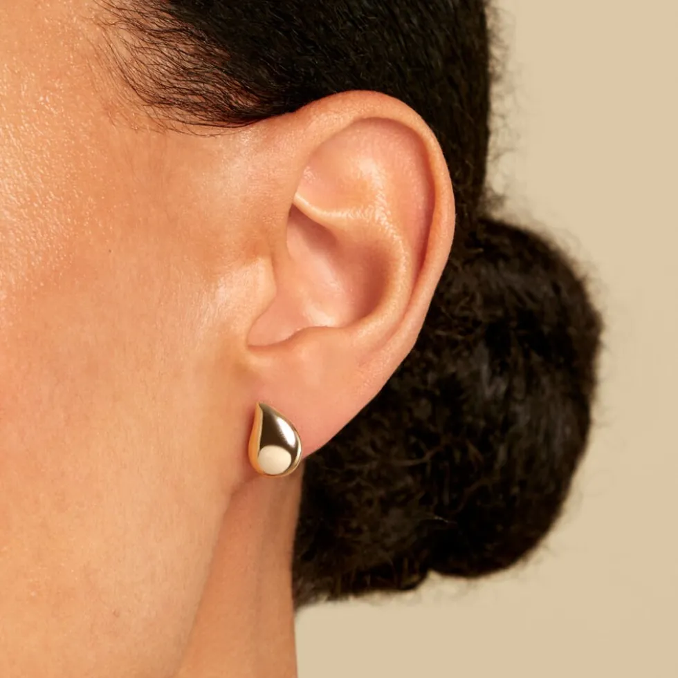 Boucles D'Oreilles Puces Aziz Or Jaune