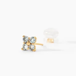 Boucles D'Oreilles Puces Belovia Or Jaune Topaze
