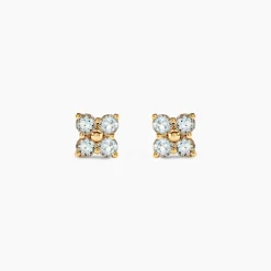 Boucles D'Oreilles Puces Belovia Or Jaune Topaze