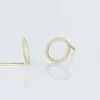 Boucles D'oreilles Puces Berangere Cercle Or Jaune