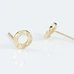Boucles D'oreilles Puces Berangere Cercle 3 Or Jaune