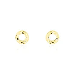 Boucles D'oreilles Puces Berangere Cercle 3 Or Jaune