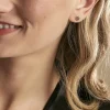 Boucles D'oreilles Puces Bethsabee Argent Blanc