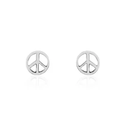 Boucles D'oreilles Puces Bethsabee Argent Blanc