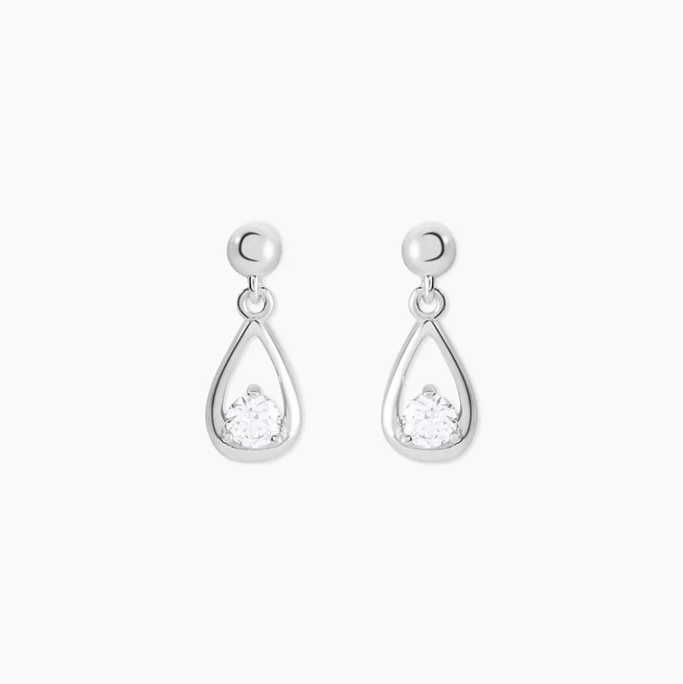 Boucles D'oreilles Puces Bethilda Argent Blanc Oxyde De Zirconium