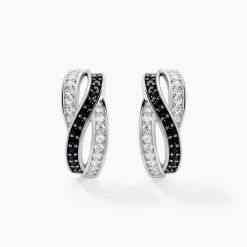 Boucles D'oreilles Puces Bethany Argent Blanc Oxyde De Zirconium