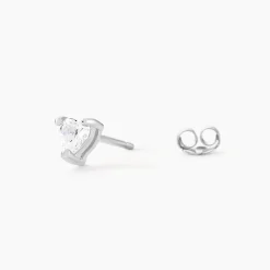 Boucles D'oreilles Puces Breana Argent Blanc Oxyde De Zirconium