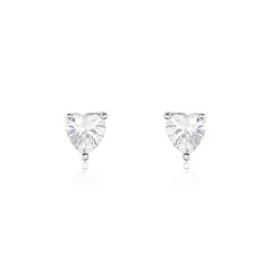 Boucles D'oreilles Puces Breana Argent Blanc Oxyde De Zirconium