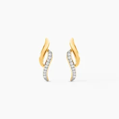 Boucles D'oreilles Puces Callum Or Jaune Diamant