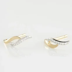 Boucles D'oreilles Puces Callum Or Jaune Diamant