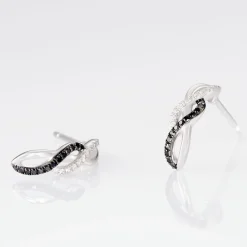 Boucles D'oreilles Puces Callune Or Blanc Diamant