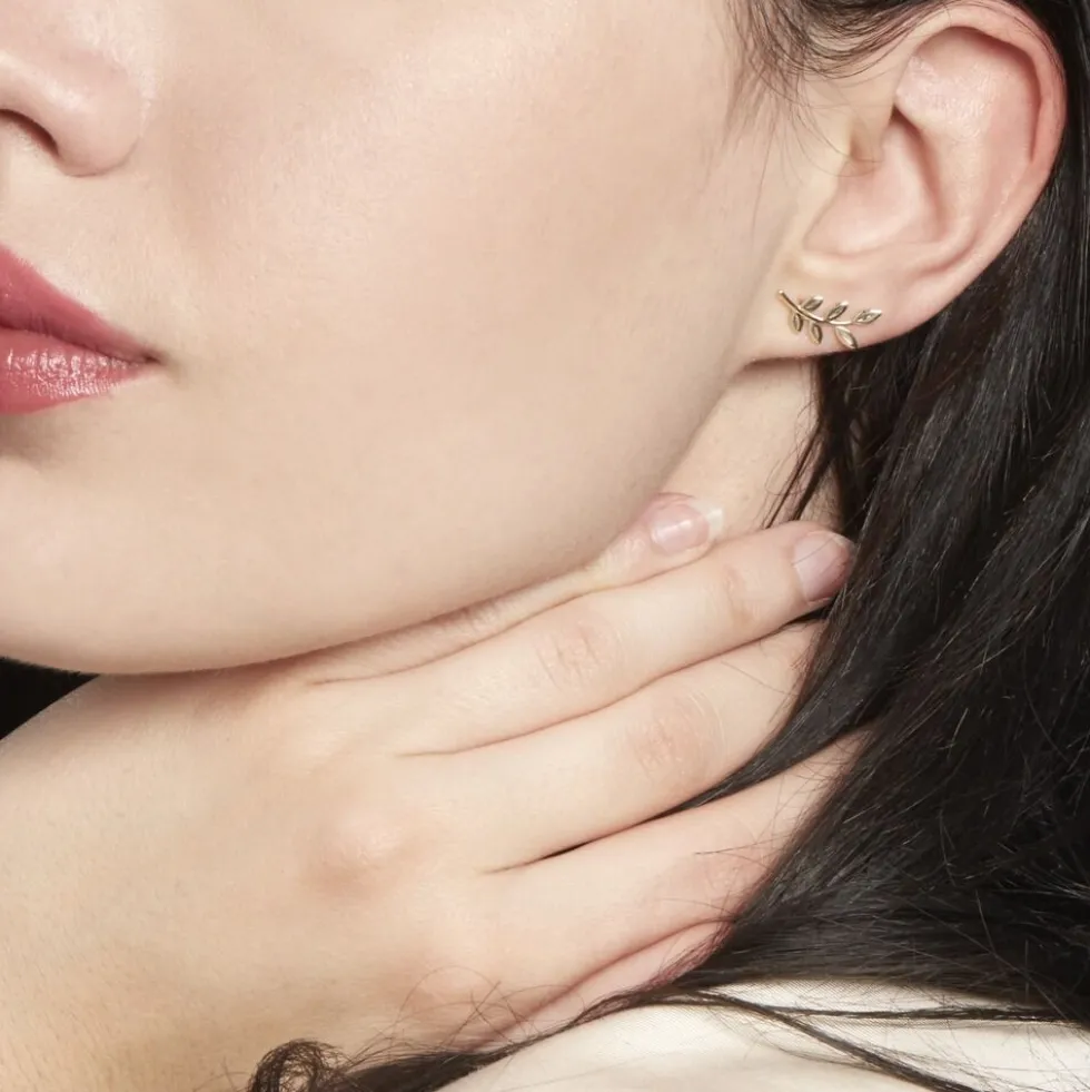 Boucles D'oreilles Puces Carla-rose Or Jaune