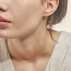 Boucles D'oreilles Puces Cassy Fleur Or Blanc Oxyde De Zirconium