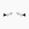 Boucles D'oreilles Puces Chleo Argent Blanc Oxyde De Zirconium
