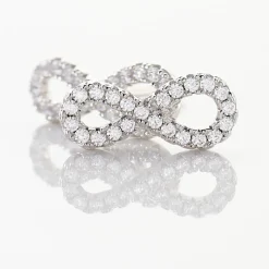 Boucles D'oreilles Puces Clélia Argent Blanc Oxyde De Zirconium