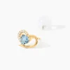 Boucles D'Oreilles Puces Creighton Or Jaune Topaze Oxyde De Zirconium