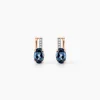 Boucles D'oreilles Puces Dalia Or Rose Topaze Et Oxyde De Zirconium