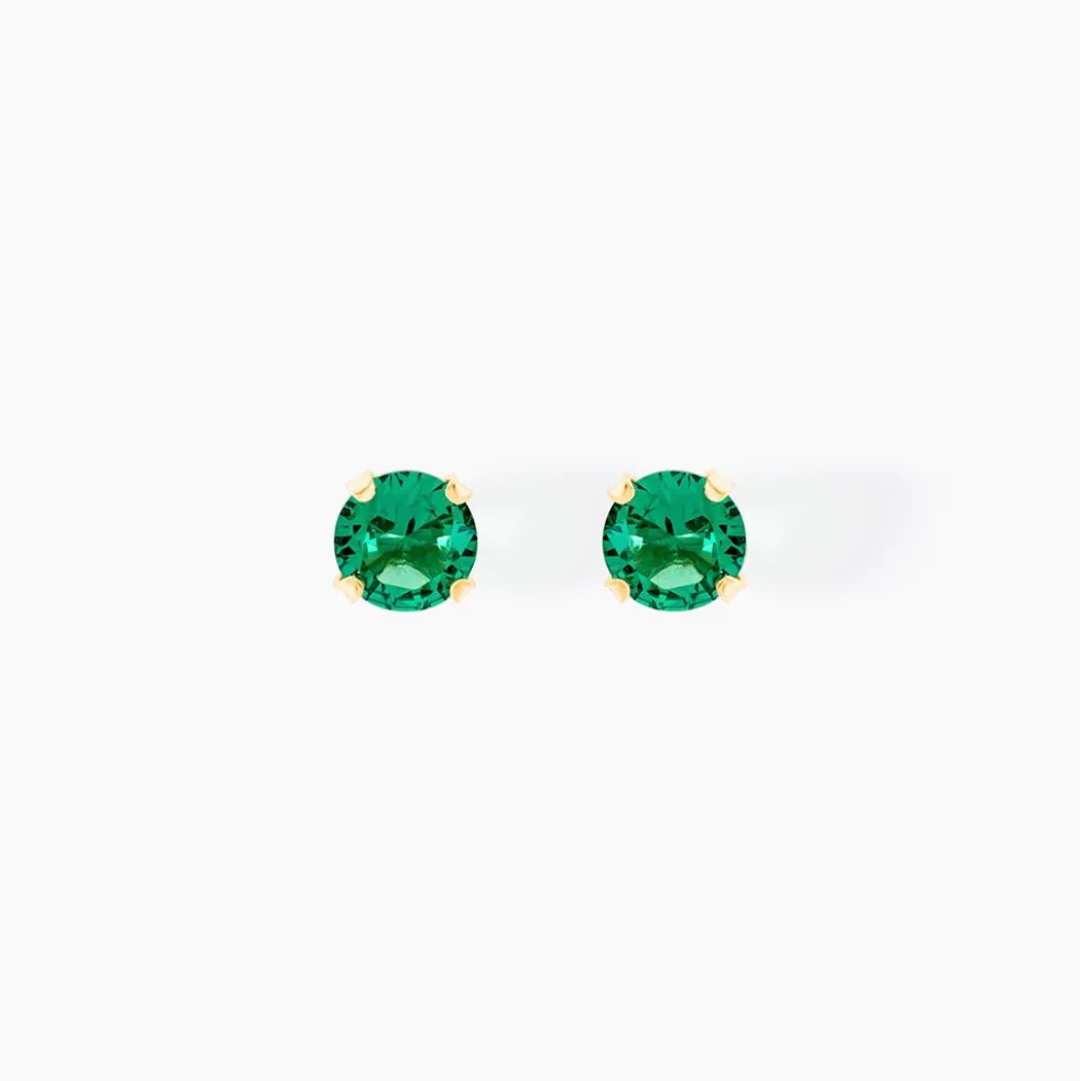 Boucles D'oreilles Puces Daria Or Jaune Oxyde De Zirconium