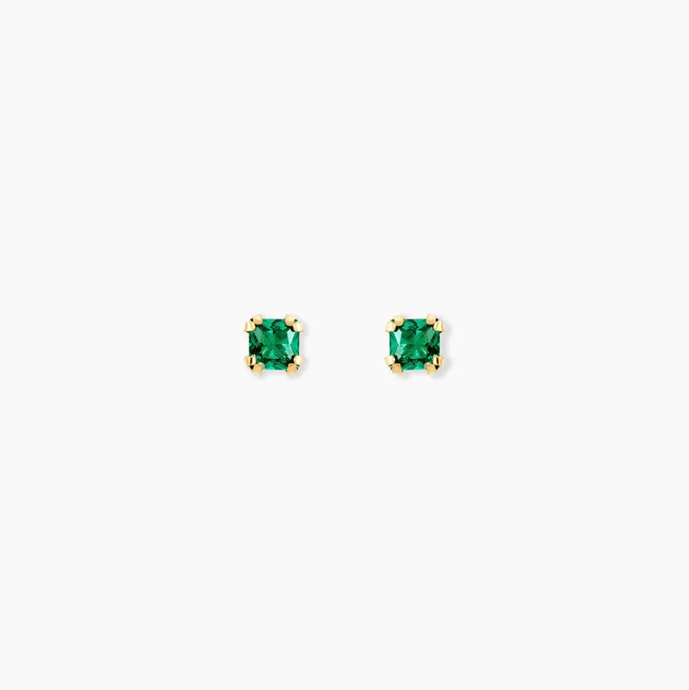 Boucles D'Oreilles Puces Doreen Or Jaune Oxyde De Zirconium