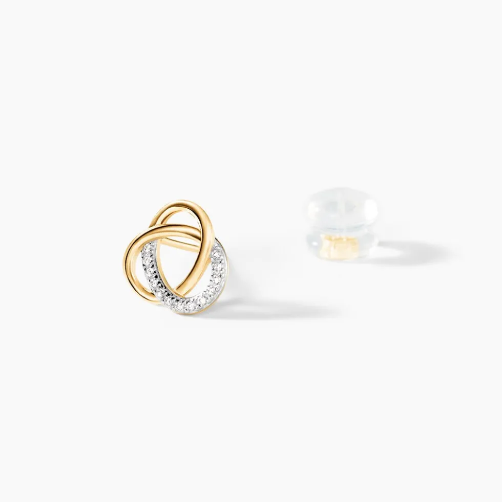 Boucles D'oreilles Puces Dorila Or Jaune Oxyde De Zirconium