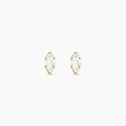Boucles D'oreilles Puces Dudley Or Jaune Oxyde De Zirconium