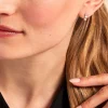 Boucles D'oreilles Puces Eclat D'Aurore Argent Blanc Oxydes De Zirconium